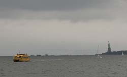 Statue and Tour Boat